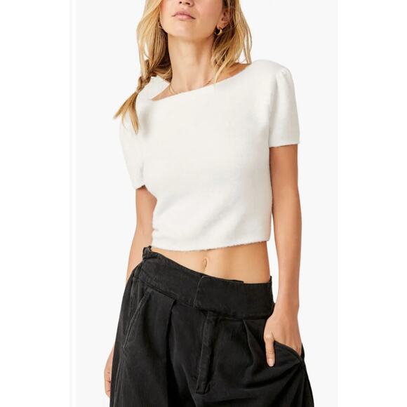 NWT FREE PEOPLE CROPPED SWEATER WOMEN’S SIZE XL - Picture 2 of 6